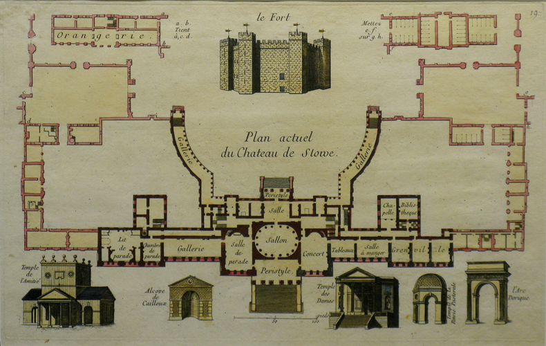 Plan Actuel Du Chateau De Stowe Stowe House Sanders Of Oxford